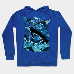 Sealife Blue Shades Dream Underwater Scenery Hoodie